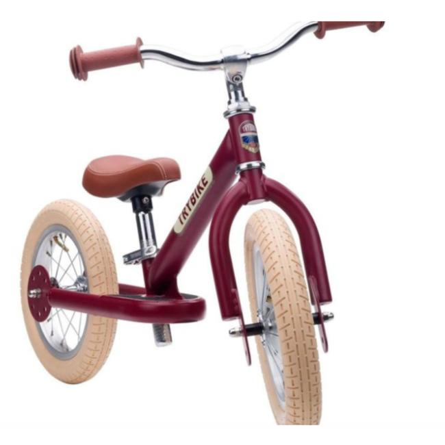 Trybike steel 2 in 1 loopfiets mat rood