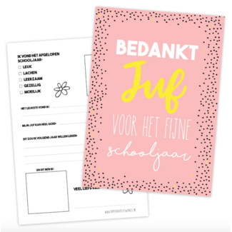 Bedankt juf