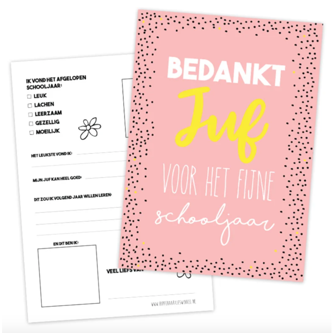 Bedankt juf