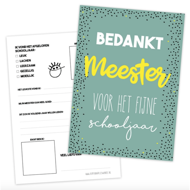 Bedankt meester