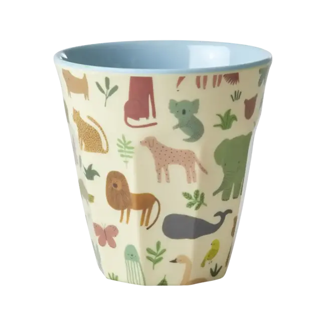 Beker Middelgroot - Blauw - Sweet Jungle Print