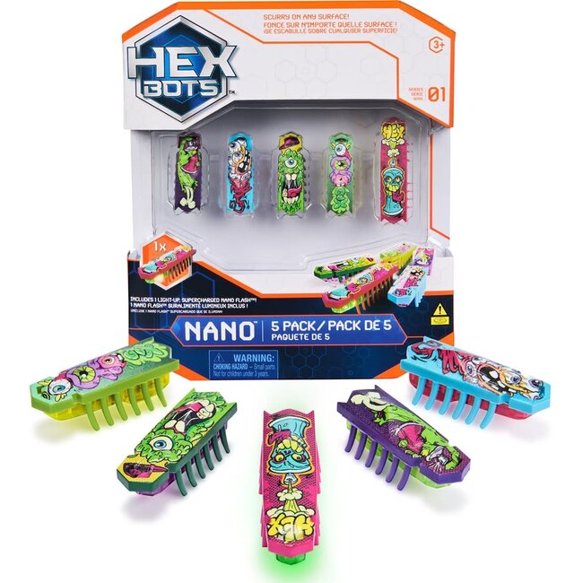 HexBots Nano Gift Pack 5-pack (1x Flash Nano, 4x Nano)