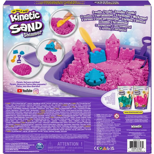 Kinetic Sand - Shimmer, Zandkasteel-Set