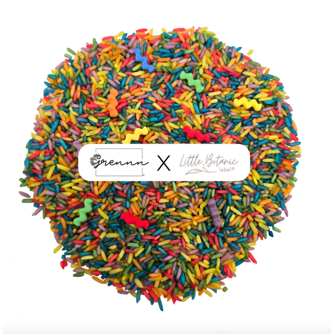 Grennn speelrijst 'wave' regenboog 750 gram