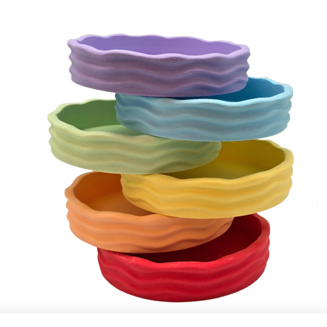 Grennn 'Wave' pastelbakjes set