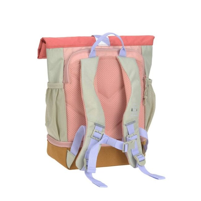 Lassig Mini Rolltop backpack Sunny explorer Roze/Pink