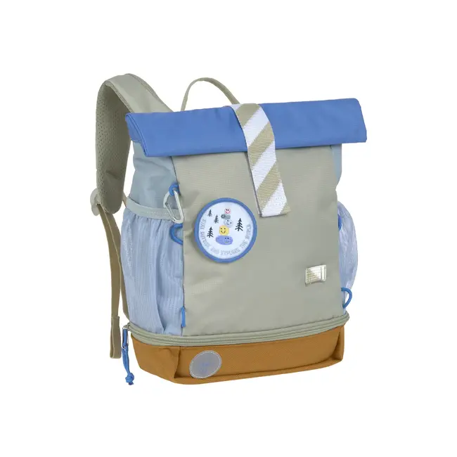 Lassig Lassig Mini Rolltop backpack Sunny explorer Green/Blue