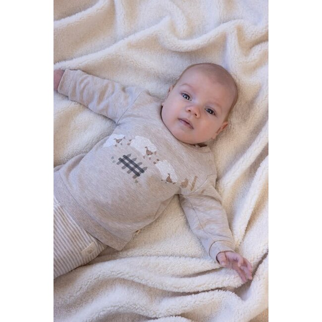 Feetje sweater - Sleepy Sheepy taupe melange