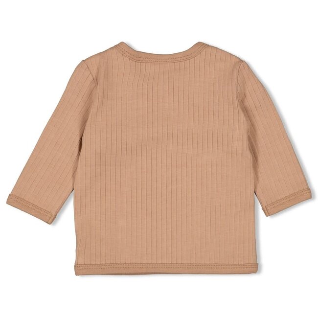 Feetje overslagshirt rib - Howdy hazelnoot