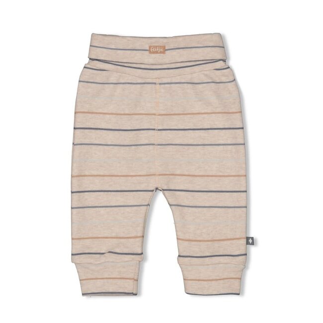 Feetje broek streep - Howdy taupe melange