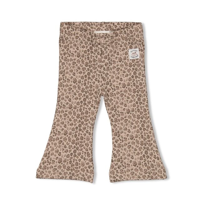 Feetje flare broek AOP - Better Together taupe melange