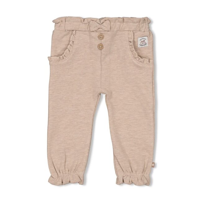 Feetje broek ruches - Better Together taupe melange