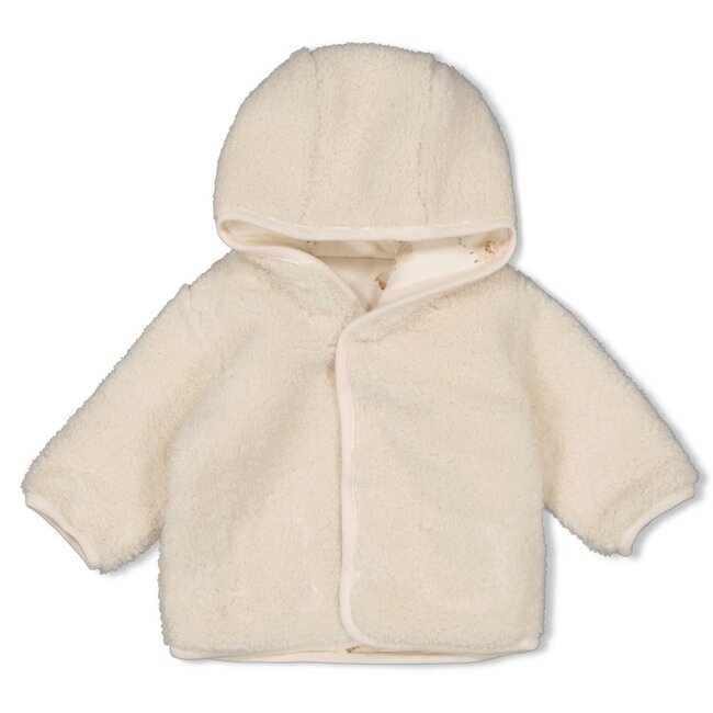 Feetje omkeerbaar teddy jasje met capuchon - Sleepy Sheepy creme