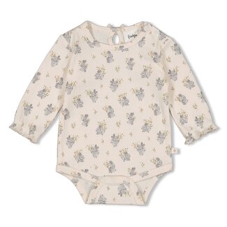 Feetje Romper rib aop - Fields of Green offwhite