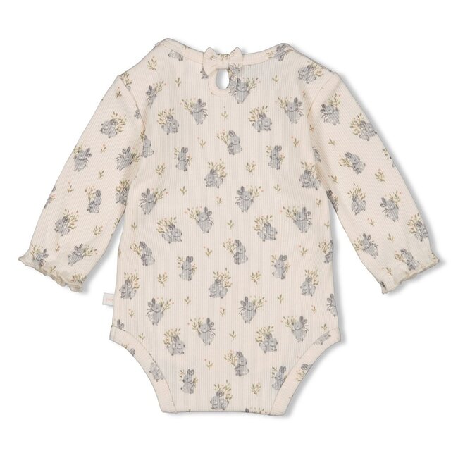 Romper rib aop - Fields of Green offwhite