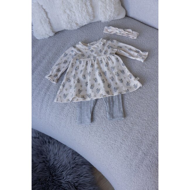 Legging ajour rib - Fields of Green grijs melange