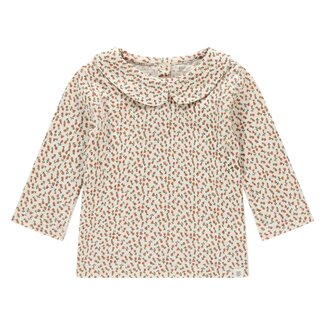 Babyface Babyface a tiny storie longsleeve bloem met kraag snow