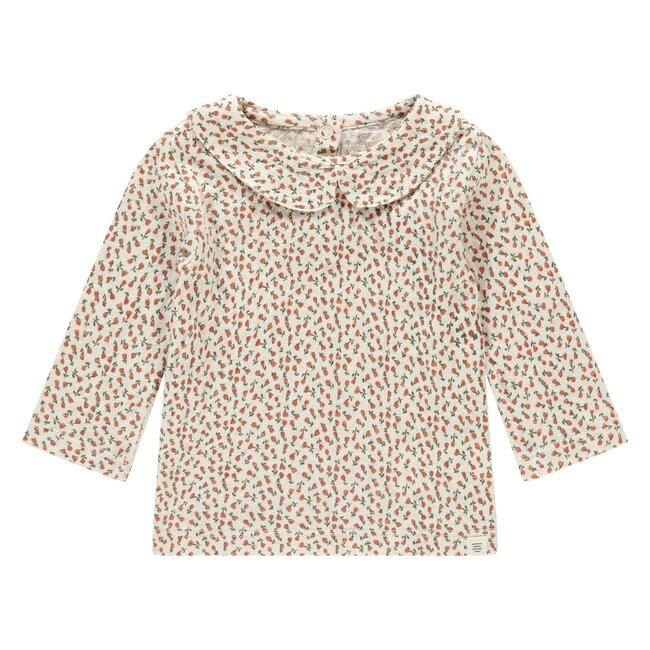 Babyface a tiny storie longsleeve bloem met kraag snow