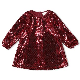 Jubel Pailetten jurk - Queen Of Hearts  bordeaux