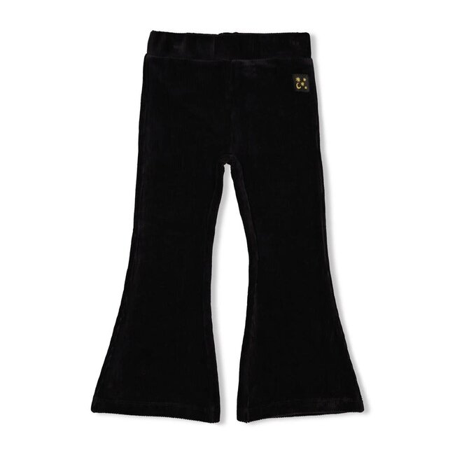 Flared broek velours rib - Shine Bright  antraciet