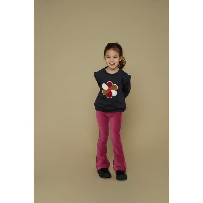 Flared broek velours rib - Shine Bright  violet