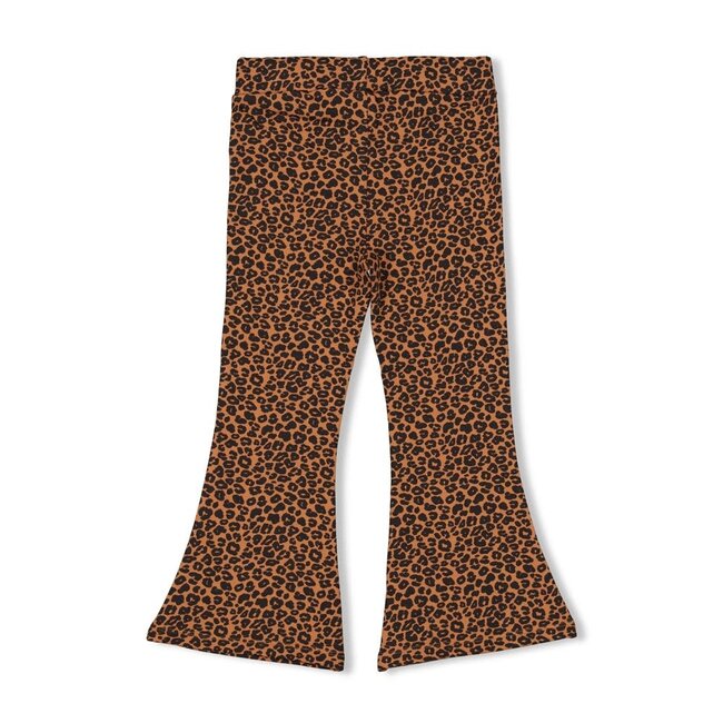Flared broek aop - Queen Of Hearts  bruin