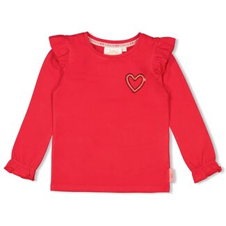 Jubel Longsleeve - Queen Of Hearts  rood