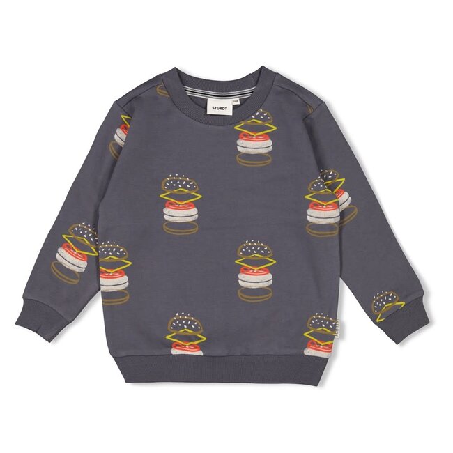 Sturdy sweater aop - Couch Club  antraciet
