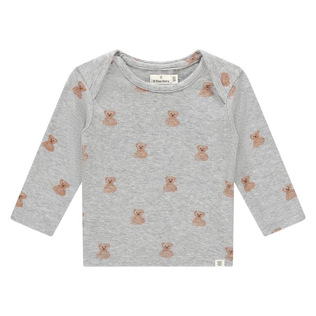 Babyface a tiny storie longsleeve beer aop light grey melange