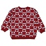 Sweater aop- Waves and Whales  bordeaux