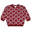Sweater aop- Waves and Whales  bordeaux
