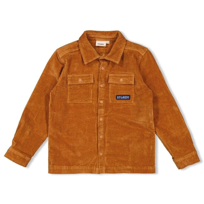 Overhemd corduroy - Waves and Whales  hazelnoot