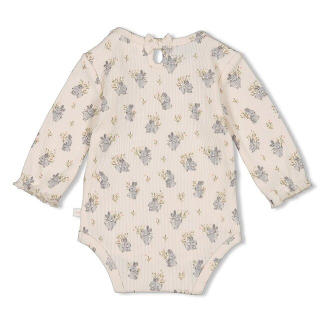 Romper rib aop - Fields of Green offwhite