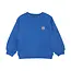 Daily7 oversized sweater textprint dusty kobalt