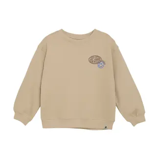 Daily7 Daily7 oversized sweater music latte sand