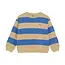 Daily7 oversized sweater big stripe dusty kobalt