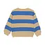 Daily7 oversized sweater big stripe dusty kobalt