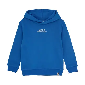 Daily7 Daily7 hoodie backprint dusty kobalt