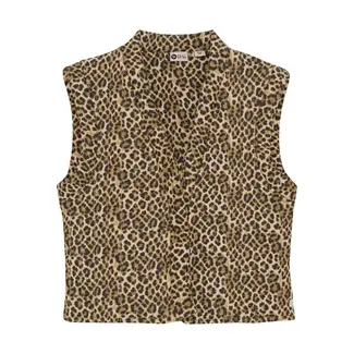 Daily7 Daily7 padded animal gilet latte sand