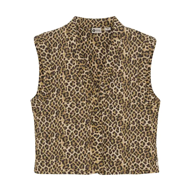 Daily7 padded animal gilet latte sand