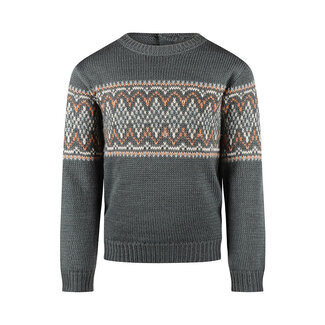 Koko Noko Sweater with crewneck steel blue