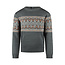 Sweater with crewneck steel blue