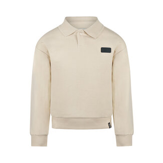 Koko Noko Sweater with polo collar  off white