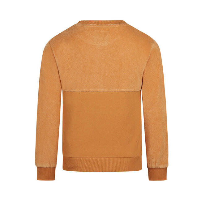 Sweater with crewneck camel
