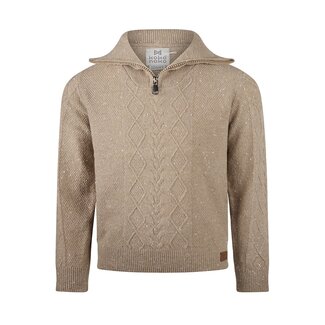 Koko Noko Sweater with collar taupe