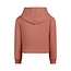 Sweater dropped shoulder with hood  dark old pink