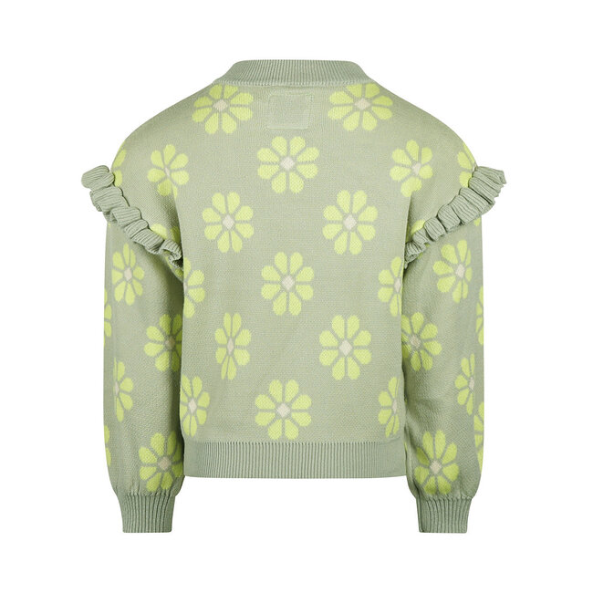 Sweater dropped shoulder faded green