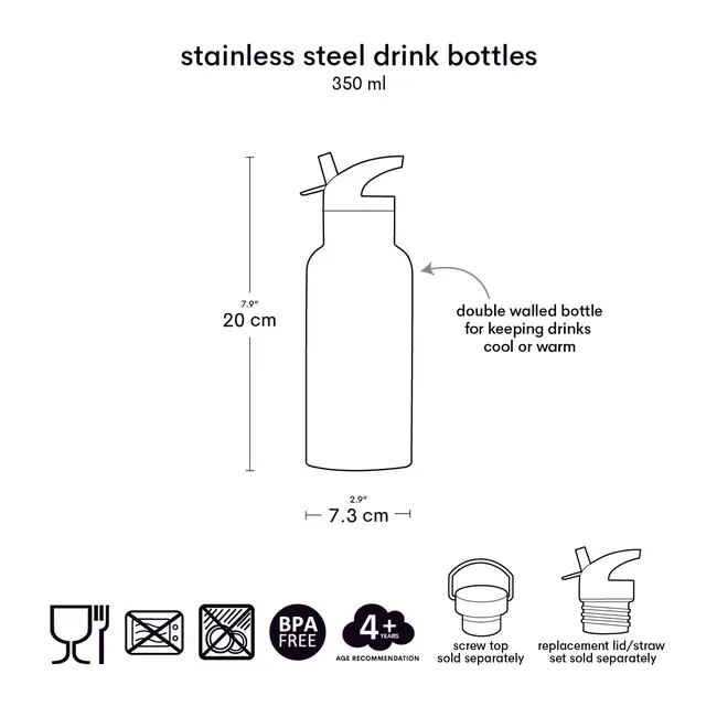 Rvs drinkfles Kersen