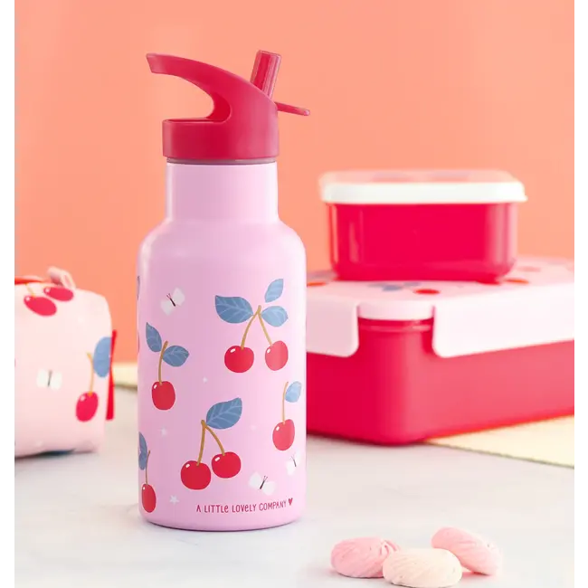 Rvs drinkfles Kersen