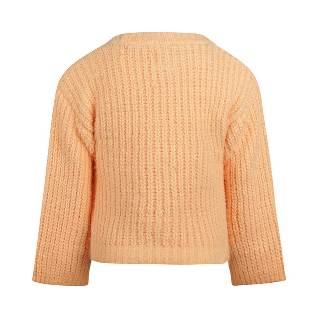 Sweater dropped shoulder peach